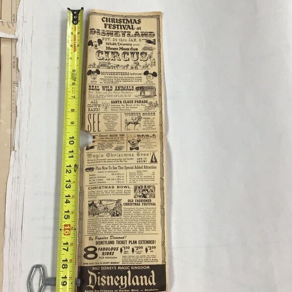 Vintage Disney land circus Mickey Mouse Club 1955 opening ￼year